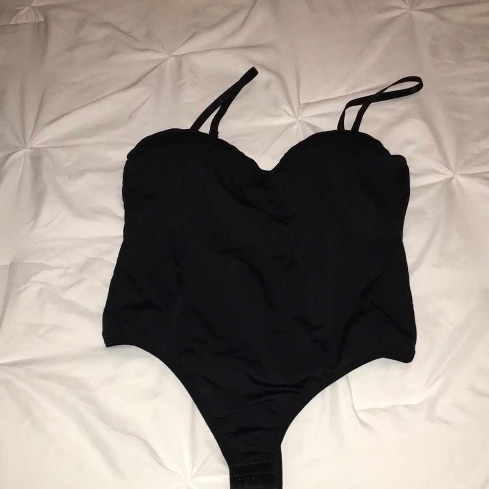 One piece shapewear black bodysuit